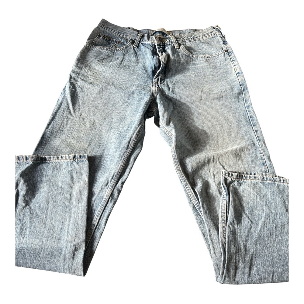 Lee Men Relaxed Fit Light Wash Blue Jeans Size 34x34